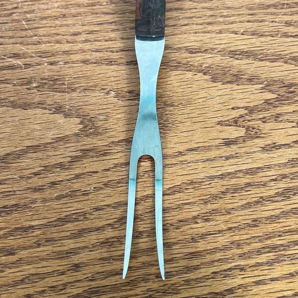 Cutco Vintage Carving Fork No 1026 Classic Brown Wood Handle Made in USA